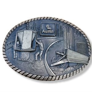 Vintage Octanner 1981 Austin Texas brass belt buckle